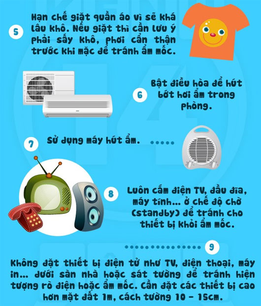 Mẹo hay đối phó với tiết trời nồm Mẹo hay đối phó với tiết trời nồm